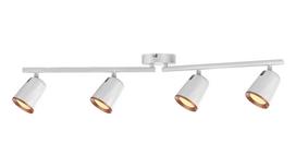 Kryptinis šviestuvas RABALUX Solange, LED, 4 x 6W, 230V, 3000K, 4 x 380 lm, IP20, metalinis, baltos