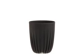 Plastikinis lauko vazonas 4Living Mira, antracito sp., 19 x 19 x 22,5 cm.