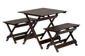 Lauko baldų komplektas 4LIVING, sulankstomas, plienas, maksimali apkrova iki 80 kg, stalas 78 x 59,5