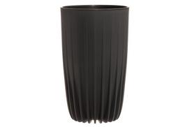 Plastikinis lauko vazonas 4Living Mira, antracito sp., 25 x 25 x 42 cm.