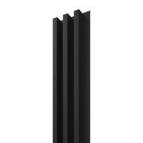 MDF sienų lentjuostė LINEA SLIM, spl. black/black, 2650x150x30 mm, dekoratyvinė