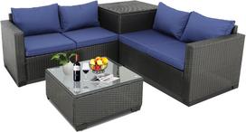 Sodo baldų komplektas NOVELLY HOME Summer Patio YH-1098_2, kampinė sofa, spintelė, stalas, pilkas ra