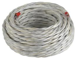 Instaliacinis tekstilinis kabelis ELECTRALINE Frrtx, 3x2.5 mm, baltos sp., 20 m