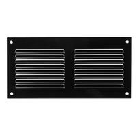 Ventiliacinės grotelės EUROPLAST MR2010M, 200 x 100 mm, metalinės, juodos spalvos