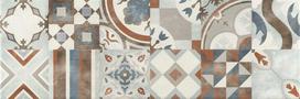 Plytelių keraminis dekoras CRISTACER Ainhoa Decor Blue, 25 x 75 cm, 1,120 m2/dėž., įvairiaspalvės
