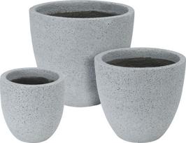 Lauko vazonas, cementinis, pilkos sp., 30 x 30 x 27 cm.