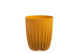 Plastikinis lauko vazonas 4Living Mira, geltonos sp., 25 x 25 x 30 cm.