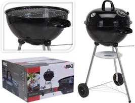 Anglies kepsninė BBQ, 47x90 cm., skersmuo 43,5 cm., su termometru, ratukais