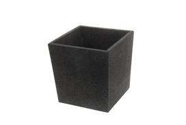 Šiltasis lauko vazonas 4LIVING Cubic, juodos sp., 39 x 39 x 39 cm.
