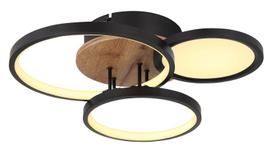 Pakabinamas LED šviestuvas GLOBO Sid, 30W, 230V, 3000K, 3900 lm, metalas, plastikas, MDF tamsiai rud