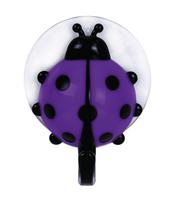 Kabliukas RIDDER Ladybug, violetinis, prilipinamas, ABS