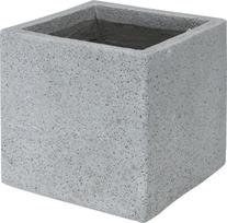 Lauko vazonas, cementinis, kvadratinis, pilkos sp., 30 x 30 x 30 cm.