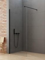 Dušo sienelė HARMONY Relaxa Black HAR-0354, 90 x 195 cm,  juodas profilis, skaidrus grūdintas stikla