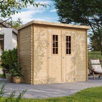 Medinis sodo namelis Timbela M310C - A200 x 239 x 142 cm/ 2.63 m2, rudas