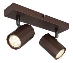 Kryptinis šviestuvas GLOBO James, GU10, 2 x 25W, 230V, matinės bronzos spalvos, 260 x 60 x 145 mm