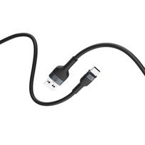 "Forever" lankstus USB - USB-C 1,0 m 3A juodas, USCNOBGSM115423