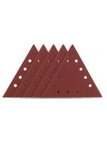 Velcro šlifavimo popierius K120, trikampis su 12 skylių, 5vnt šlifuokliui 59G264