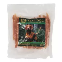 Real Dog Snack minkštos vištienos juostelės, skanėstas šunims; 500g