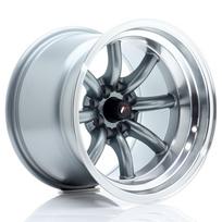 JR Wheels JR19 15x10,5 ET-32 4x100/114 Gun Metal w/ Machined Lip Alloy Wheel