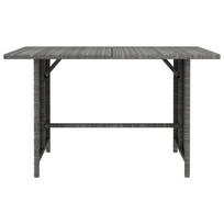 vidaXL Sodo valgomojo stalas, pilkos spalvos, 110x70x65 cm, pilkas, Pilka