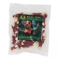 Real Dog Snack kalcio kauliukai su antiena, skanėstas šunims; 500g