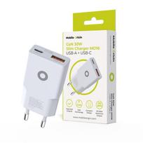 Įkroviklis Mobile Origin GaN 30W Slim Charger TÃœV MO16 - USB-A + USB-C