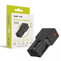 Mobile Origin Travel adapter 25W, EU/US/UK/AU, black
