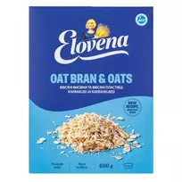 Avižų sėlenos ir viso grūdo dribsniai ELOVENA, 600 g
