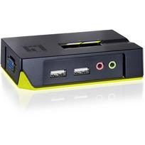 LevelOne ViewCon KVM-0221 - KVM-/Audio-Switch - USB - 2 Anschlüsse - 1 lokaler Benutzer (590221)