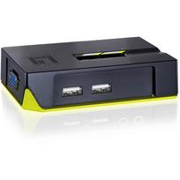 LevelOne ViewCon KVM-0222 - KVM-Switch - USB - 2 Anschlüsse - 1 lokaler Benutzer (590222)