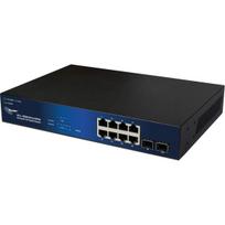 ALLNET Switch smart managed 8 Port Gigabit 140W 8x PoE+ 2x SFP Lüfterlos 19 - Access Point - WLAN