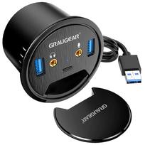 GRAUGEAR G-THUB-AU-60 Schnittstellen-Hub USB 3.2 Gen 1 (3.1 Gen 1) Type-A Schwarz (G-THUB-AU-60)