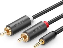 Kabelis Ugreen Jack 3.5mm - RCA (Cinch) x2 3m black (UGR541BLK)