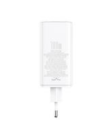 Įkroviklis BASEUS GaN6 Pro 100W 2xUSB-A + 2xUSB-C QC PD su USB-C 1m, baltas