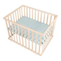 Natūralios spalvos maniežas vaikams reguliuojamas aukštis/ant ratukų 75x100 cm Style – Roba