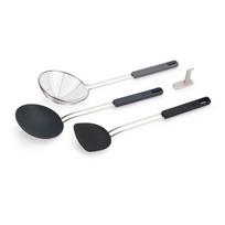 Iš nerūdijančio plieno maisto gaminimo įrankių rinkiniai 3 vnt. Fusion Wok Set – Joseph Joseph
