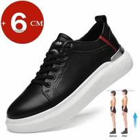 Kylantys batai vyrams, padidinantys ūgį 6 cm 2025 m. Prabangūs sportbačiai, natūralios odos, su paslėptais kulniukais, kasdieniai odiniai batai 37