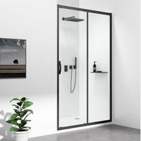 Dušo durys į nišą Gelco Sigma Simply Black 1100mm, skaidrus stiklas, juodos matinės spalvos profiliai