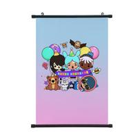 Toca Life World Plakatas Toca Boca Sieninis ritinėlis Namų dekoras Kabantis paveikslas Populiarus raštas Plakatas 30*45cm balta