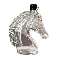 Whiskey Bottle Engraved Horse Head Shape Glass Decanter for Whiskey