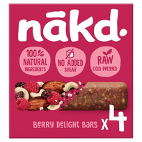 NAKD Berry Delight 35g batonėlis, 4 vnt.
