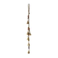 Colored Ceramic Bead Wind Chime Bohemian Farmhouse Rustic Hanging Metal