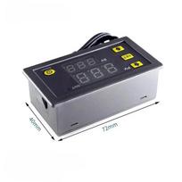 DC 220V LED skaitmeninis termostatas Temperatūros reguliatorius Temperatūros jutiklis Valdymo relė Vandeniui atsparus jutiklis Termometras Termo reguliatorius black