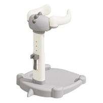Baby Shower Stand with Adjustable Height Armrest Anti-Pinch Design Stable Triangular Base pilka