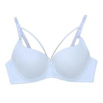 Women Small Size Push Up Bra Sexy Bow Comfortable Brassiere with Wire Bras 75B-90B 80C-95C - 7006 75B balta