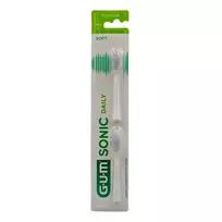 GUM Sonic Daily Soft keičiamosios galvutės, baltos, 2 vnt.