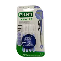 GUM TRAV-LER tarpdančių šepetėliai, 0.6 mm, 4 vnt.