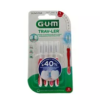GUM TRAV-LER tarpdančių šepetėliai, 0.8 mm, 4 vnt.