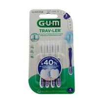GUM TRAV-LER tarpdančių šepetėliai, 1.2 mm, 4 vnt.