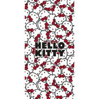 Raudonos spalvos/baltos spalvos iš medvilnės vaikiškas rankšluostis 70x140 cm Hello Kitty – Jerry Fabrics
